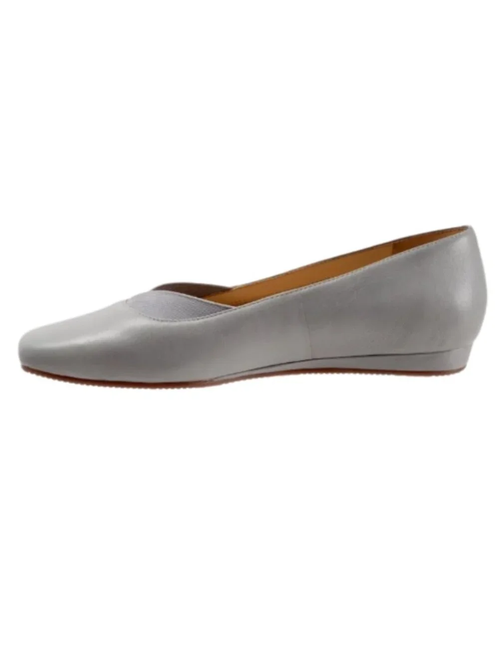 SoftWalk Vianna Women's Square-Toe Leather Loafer Flat - Misty Blue